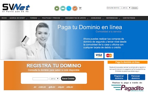 SVNet renueva su sitio y permite pagos en linea - Blog de Misael Alemán