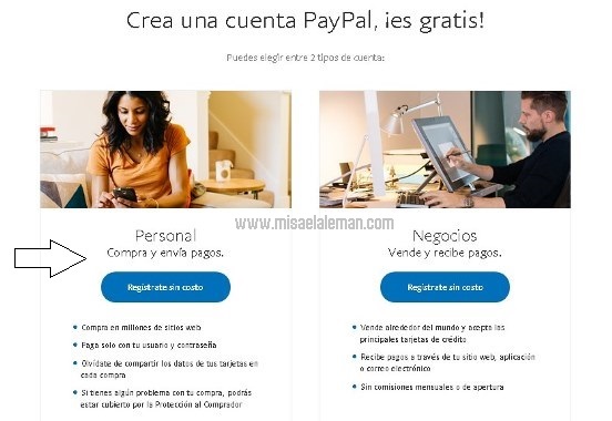 crear una cuenta PayPal desde El Salvador